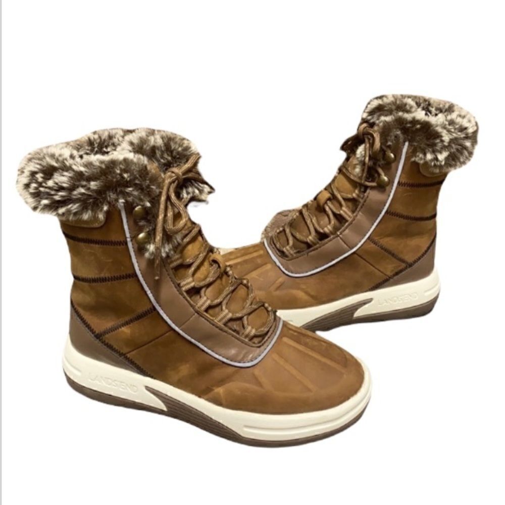 Lands End Briddle Brown Chill Action Boot Size 6.5 NEW